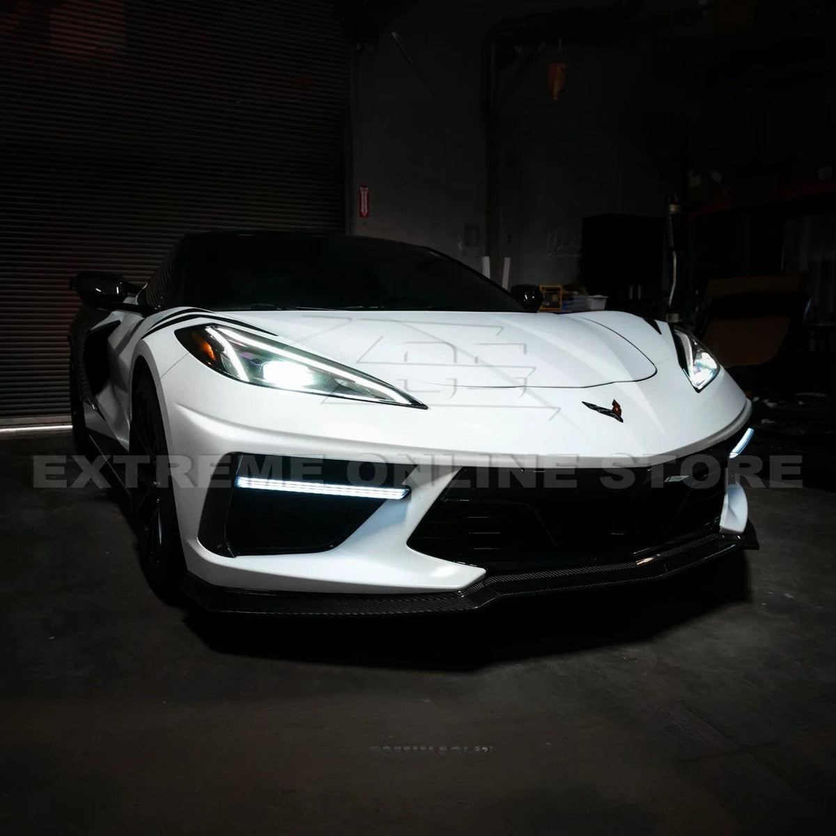 2020-Up Corvette C8 DRY CARBON FIBER Sequential LED DRL Light Bar Bezel Insert image 24