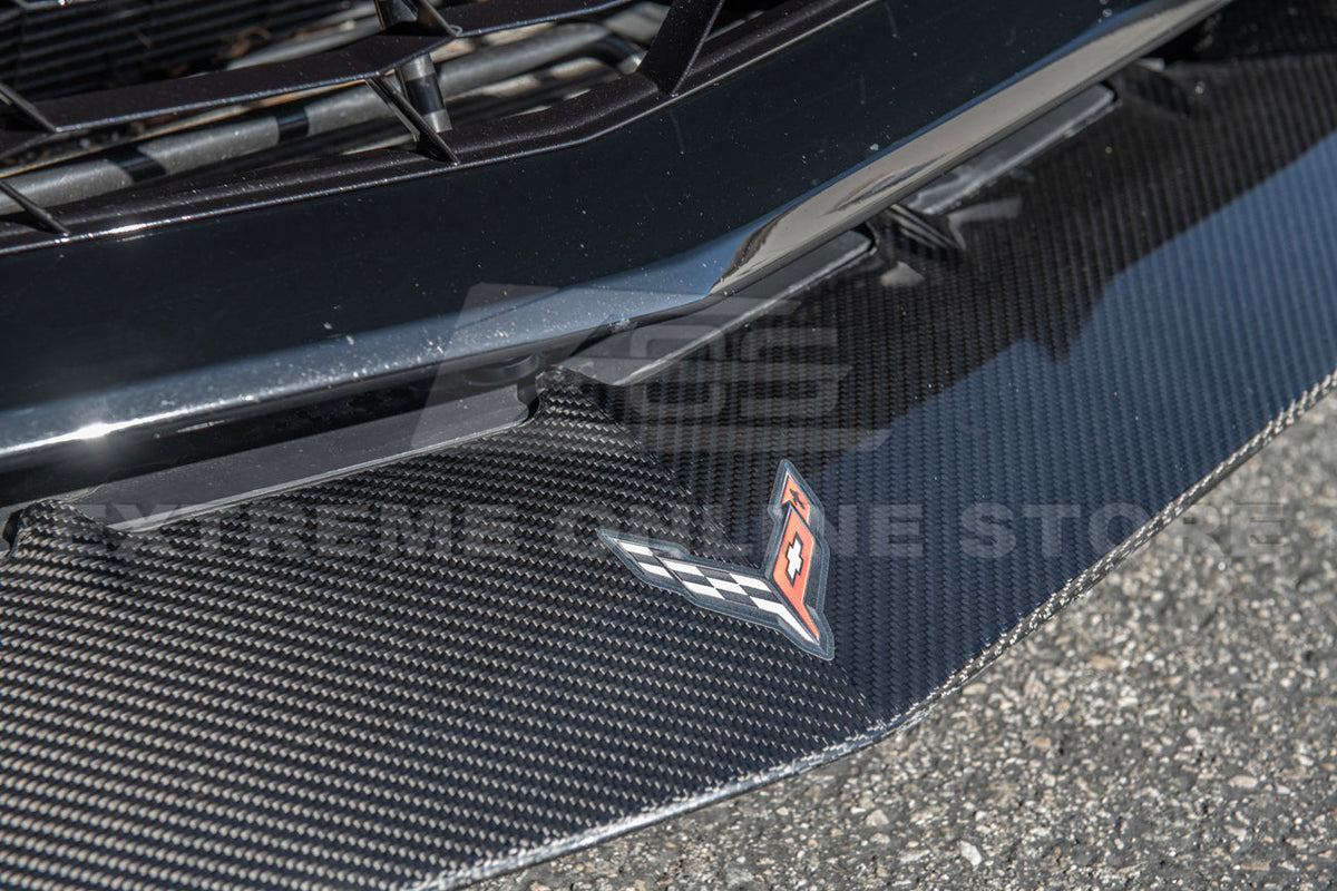 Chevrolet Corvette C7 ZR1 DRY CARBON FIBER Front Splitter Winglet image 10