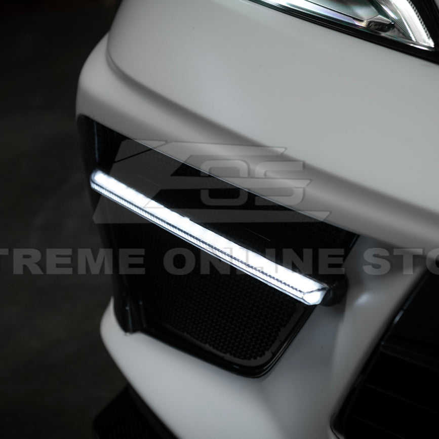 2020-Up Corvette C8 DRY CARBON FIBER Sequential LED DRL Light Bar Bezel Insert image 31