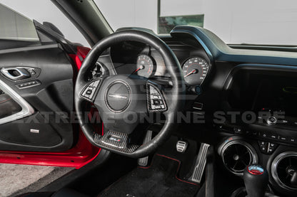 2019-24 Camaro Dry Carbon Fiber Steering Wheel Trim Cover image 7