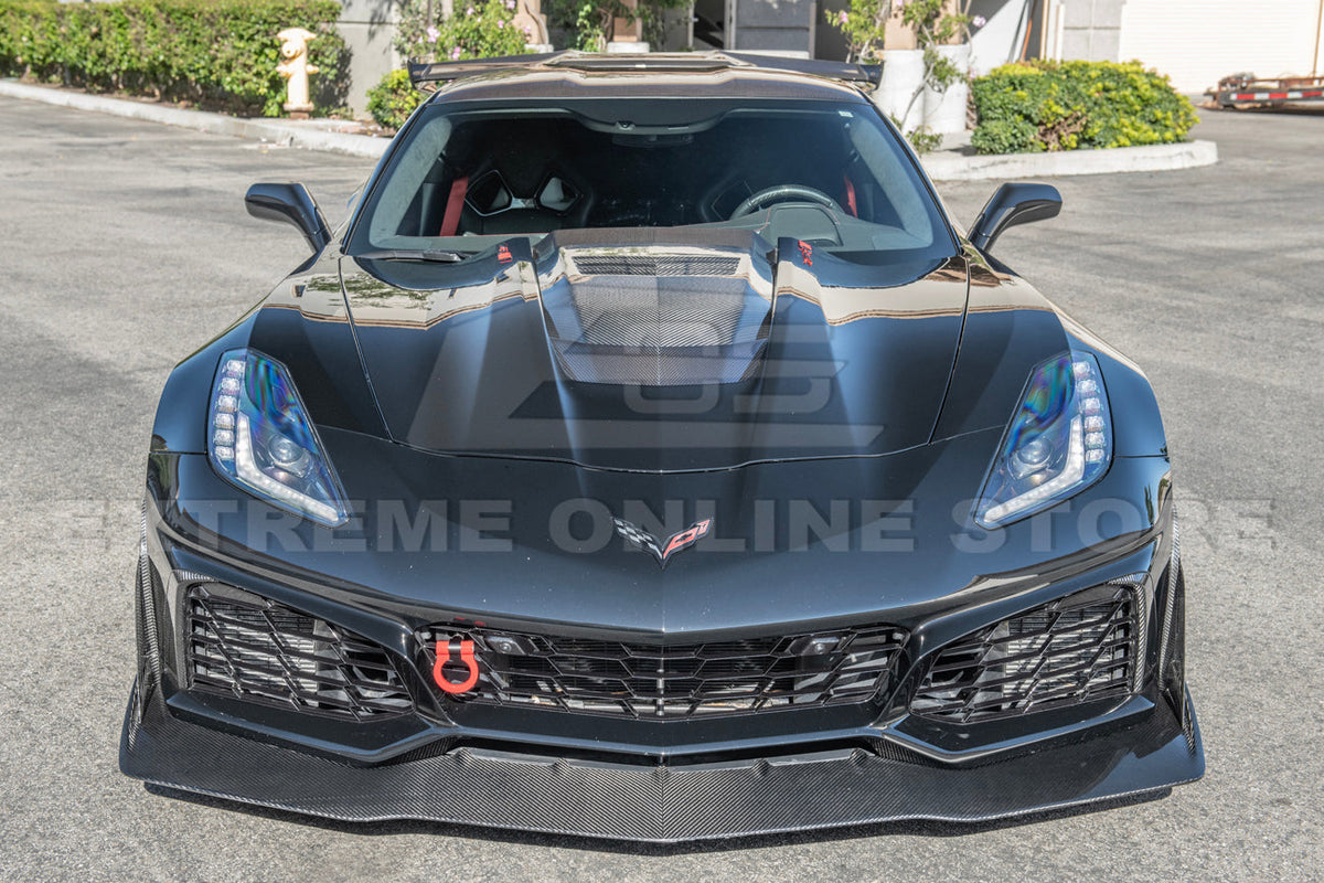 Chevrolet Corvette C7 ZR1 DRY CARBON FIBER Front Splitter Winglet image 11