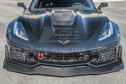 Chevrolet Corvette C7 ZR1 DRY CARBON FIBER Bumper Vent Brows Insert image 8