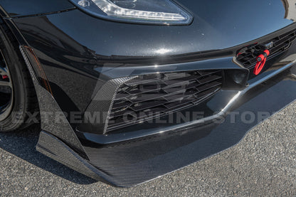Chevrolet Corvette C7 ZR1 DRY CARBON FIBER Bumper Vent Brows Insert image 10