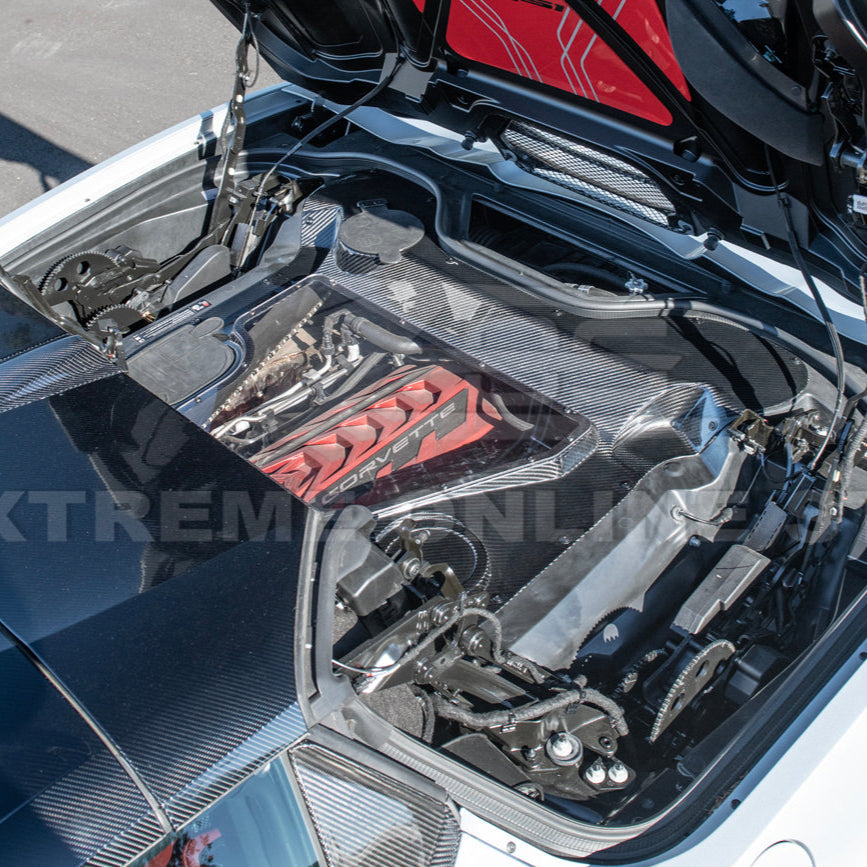 Corvette C8 HTC DRY Carbon Fiber Engine Bay Panel Cover image 22