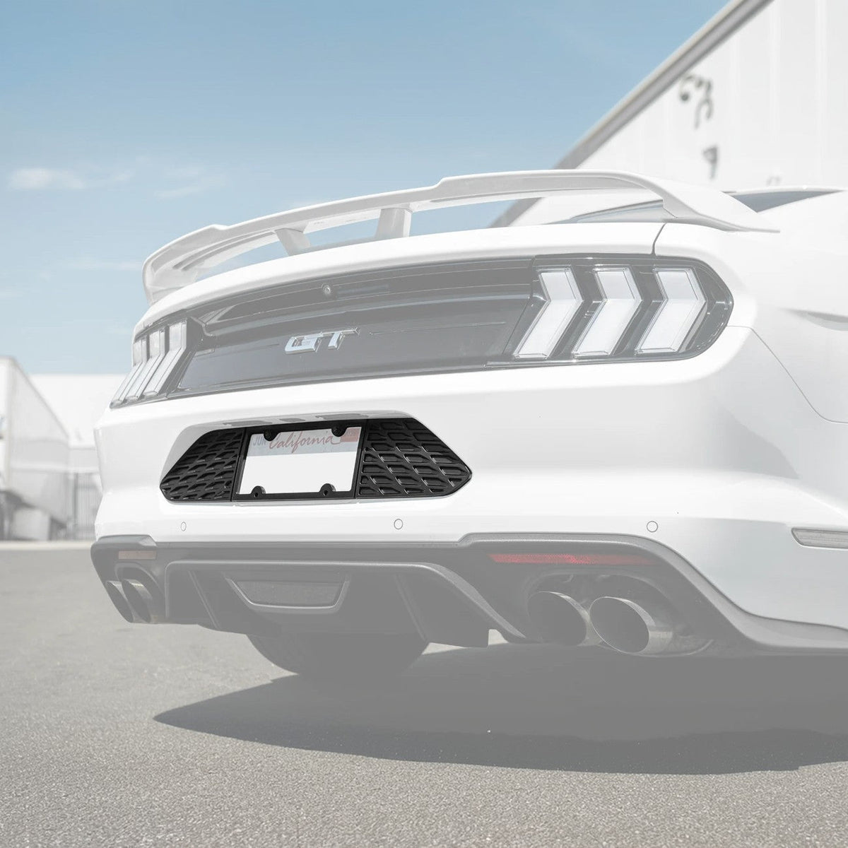 2015-23 Ford Mustang Rear License Plate Frame Trim Cover image 1