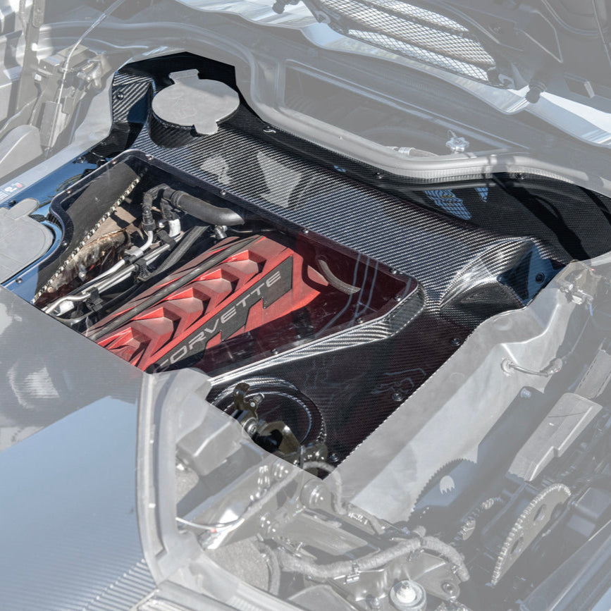Corvette C8 HTC DRY Carbon Fiber Engine Bay Panel Cover image 21
