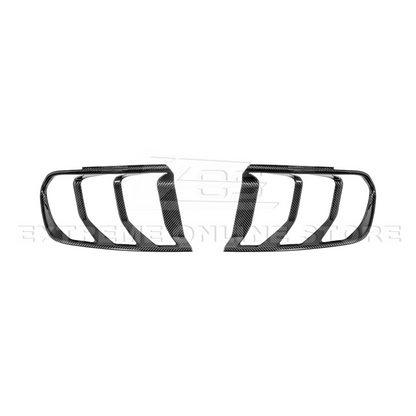 2018-23 Ford Mustang DRY CARBON FIBER Rear Tail Light Trim Bezel Cover Pair image 16