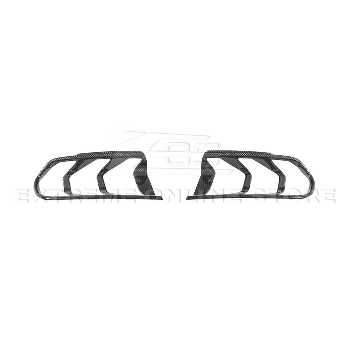 2018-23 Ford Mustang DRY CARBON FIBER Rear Tail Light Trim Bezel Cover Pair image 17