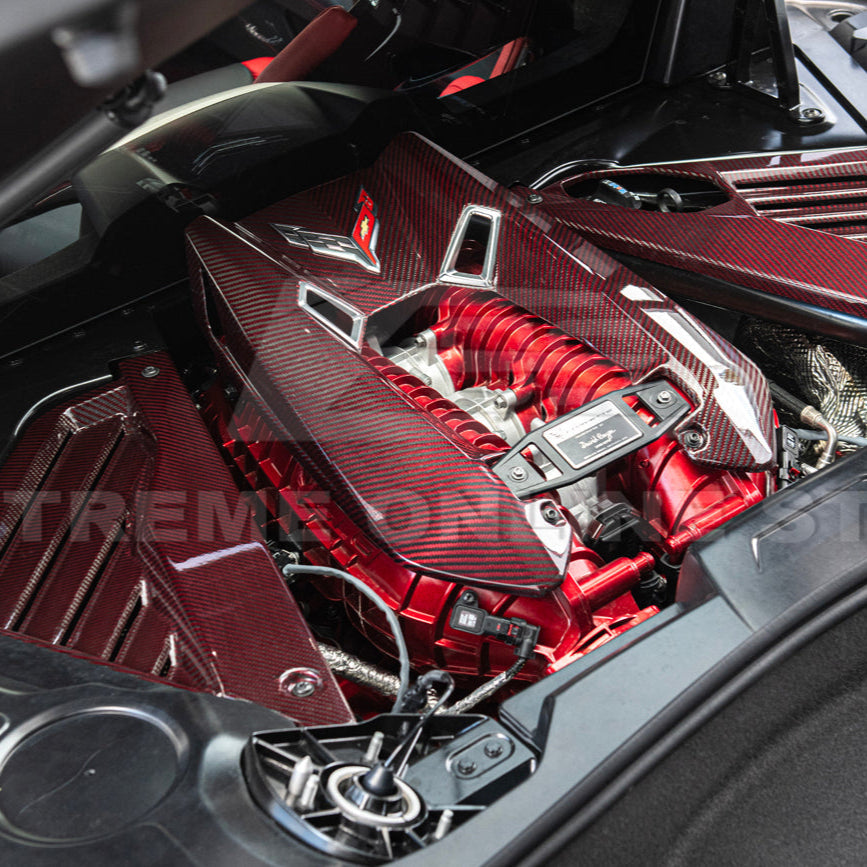Chevrolet Corvette C8 Z06 DRY CARBON FIBER Engine Cover image 29