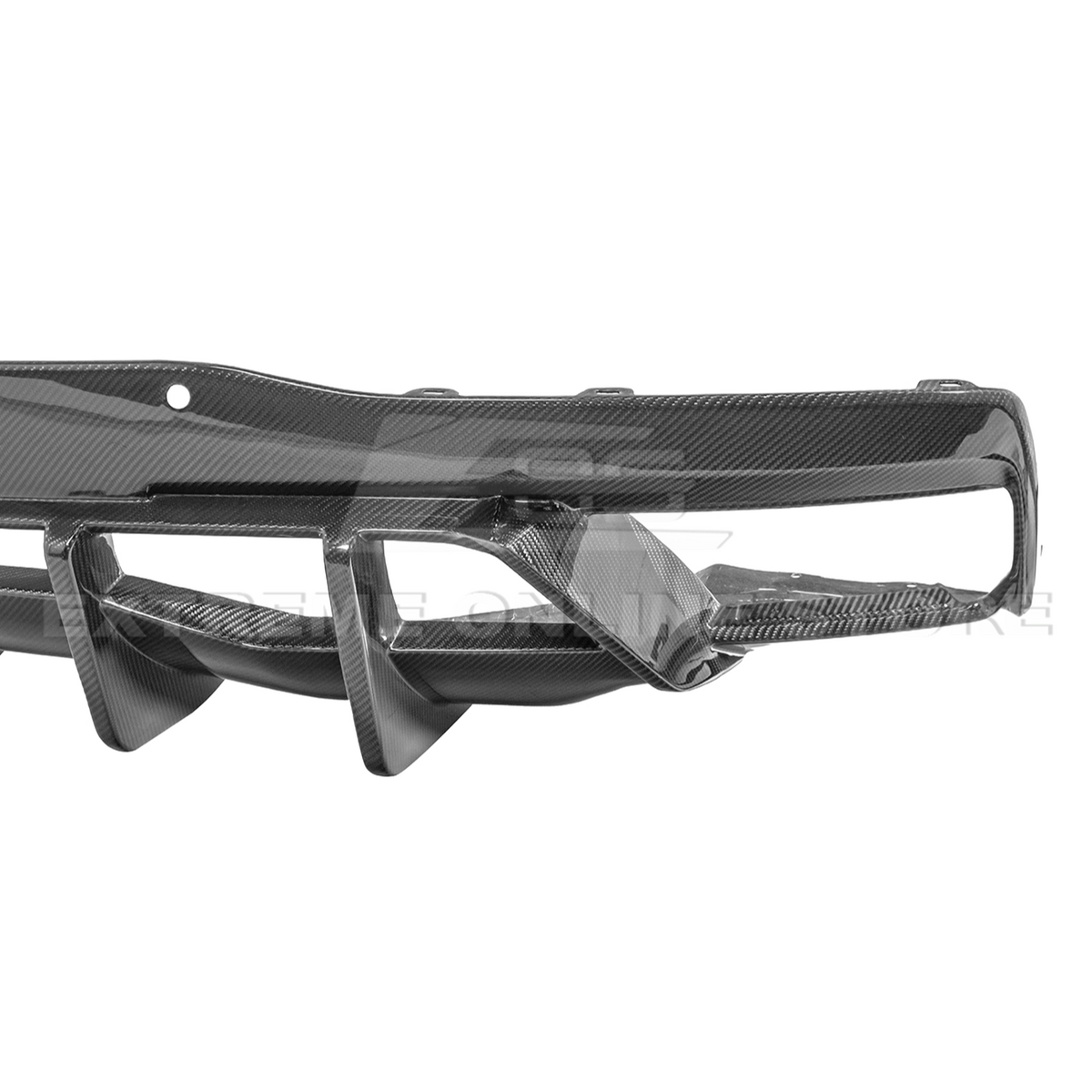 2020-Up Corvette C8 DRY CARBON FIBER Rear Bumper Diffuser Quad Exit image 27