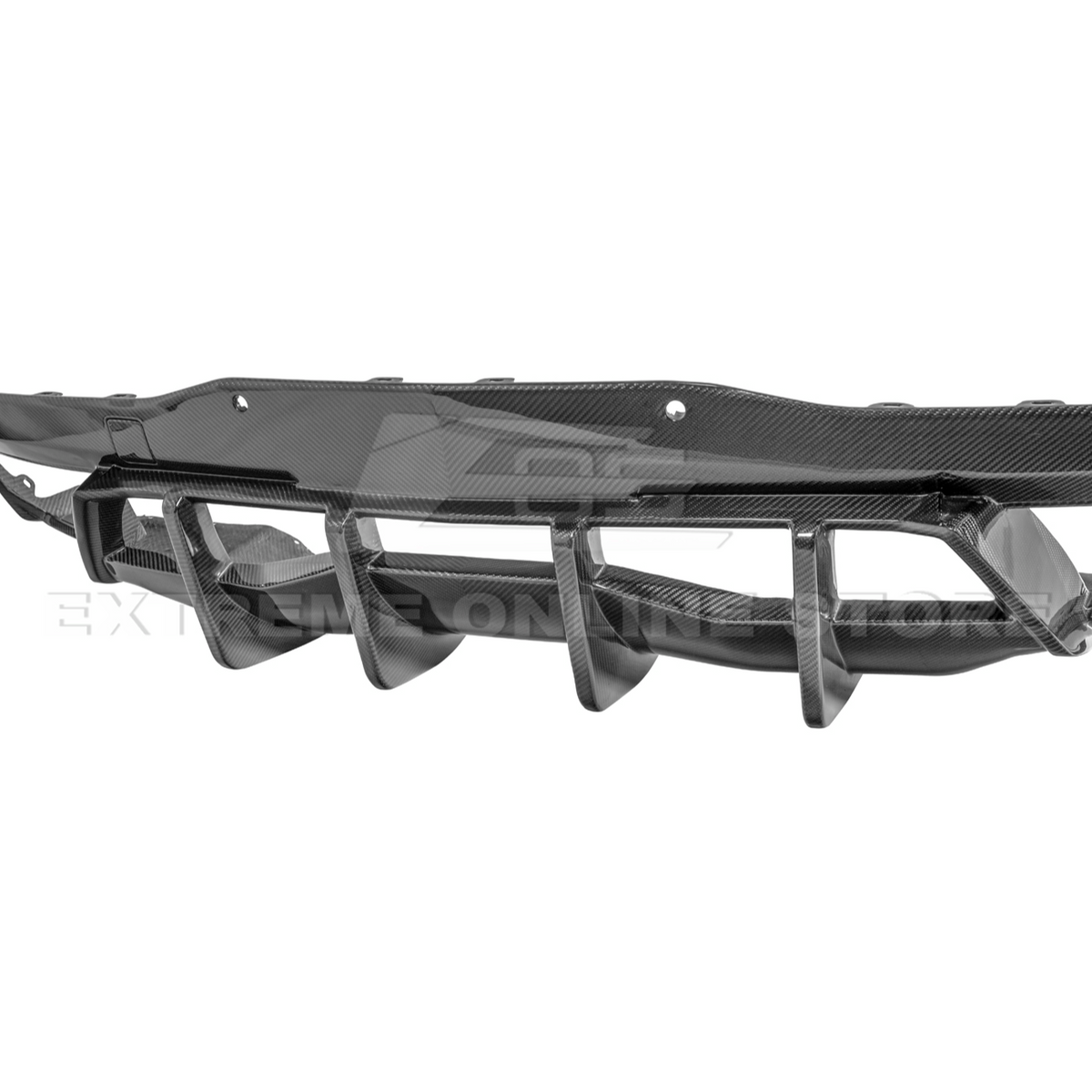 2020-Up Corvette C8 DRY CARBON FIBER Rear Bumper Diffuser Quad Exit image 29