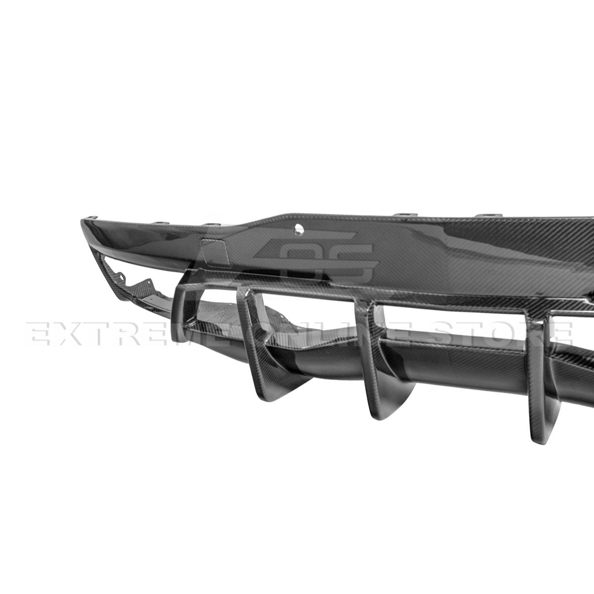 2020-Up Corvette C8 DRY CARBON FIBER Rear Bumper Diffuser Quad Exit image 25