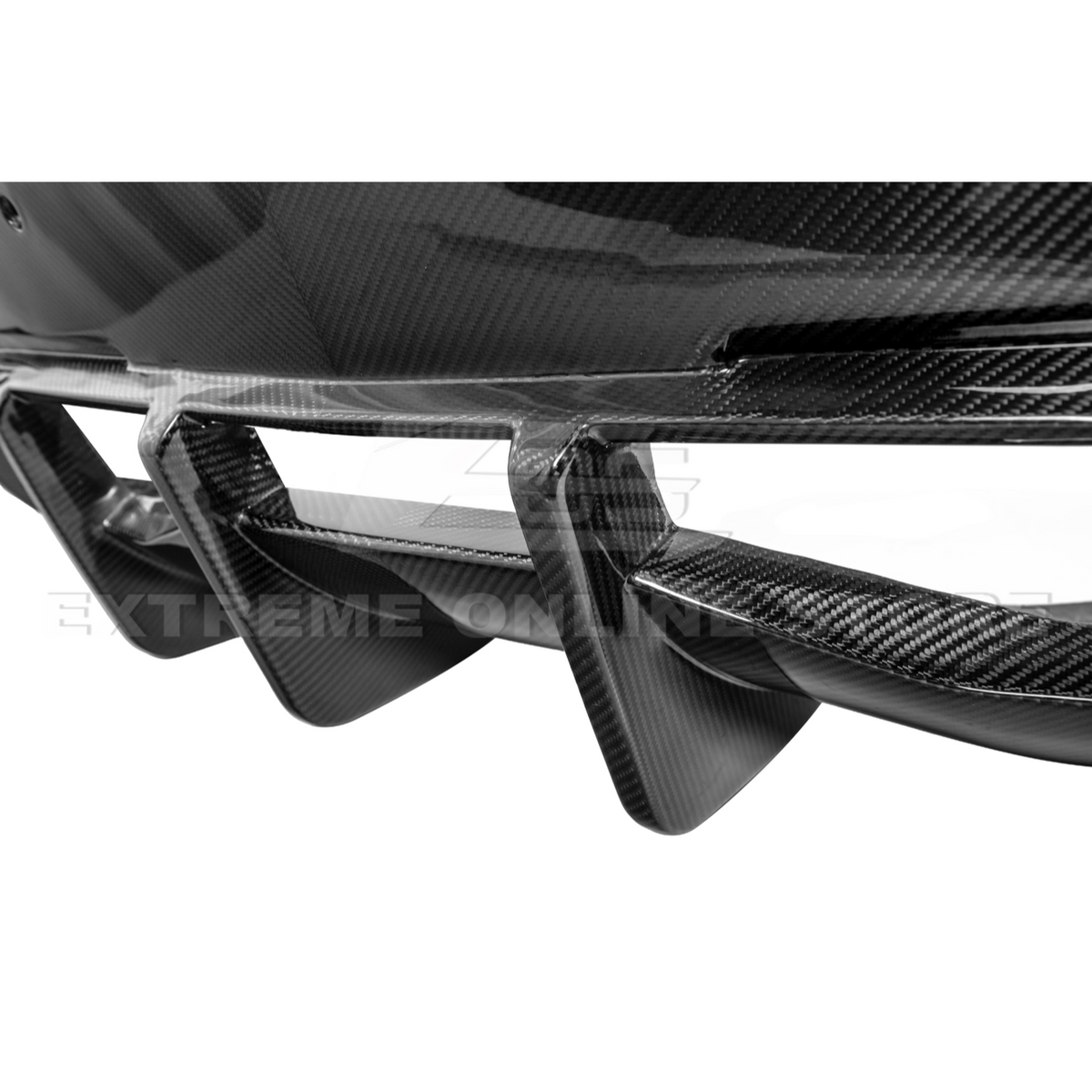 2020-Up Corvette C8 DRY CARBON FIBER Rear Bumper Diffuser Quad Exit image 28