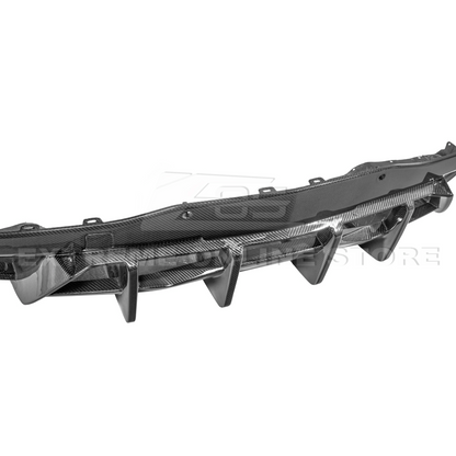 2020-Up Corvette C8 DRY CARBON FIBER Rear Bumper Diffuser Quad Exit image 31