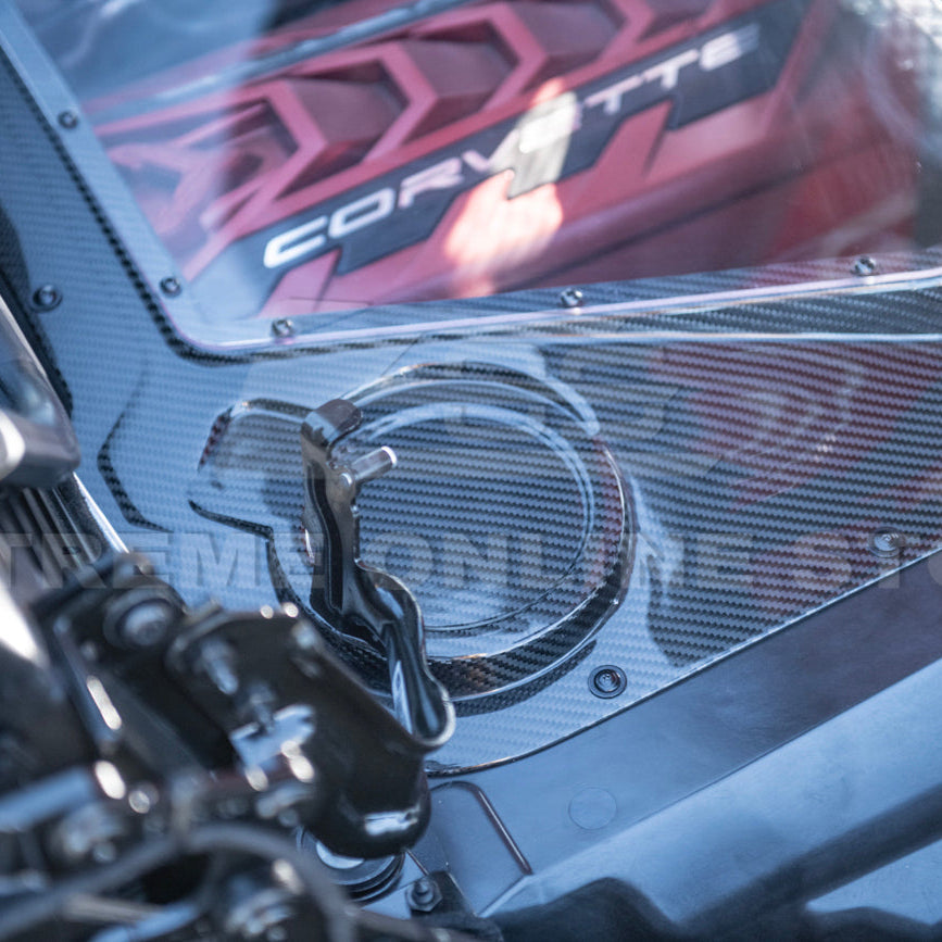 Corvette C8 HTC DRY Carbon Fiber Engine Bay Panel Cover image 28