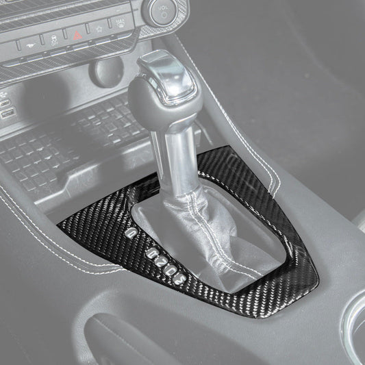 2024-Up Mustang DRY CARBON FIBER Gear Shift Panel Cover image 2