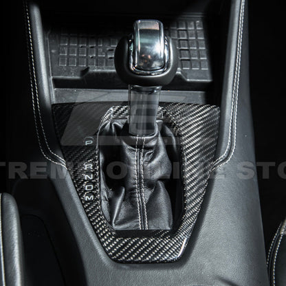 2024-Up Mustang DRY CARBON FIBER Gear Shift Panel Cover image 4