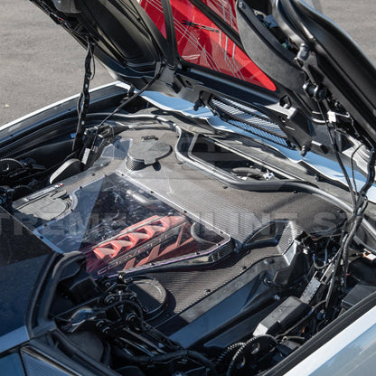 Corvette C8 HTC DRY Carbon Fiber Engine Bay Panel Cover image 29