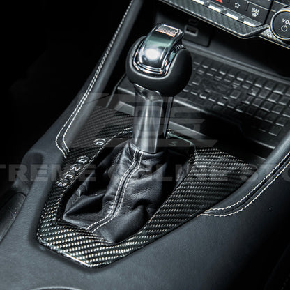 2024-Up Mustang DRY CARBON FIBER Gear Shift Panel Cover image 5