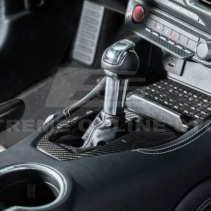 2024-Up Mustang DRY CARBON FIBER Gear Shift Panel Cover image 8