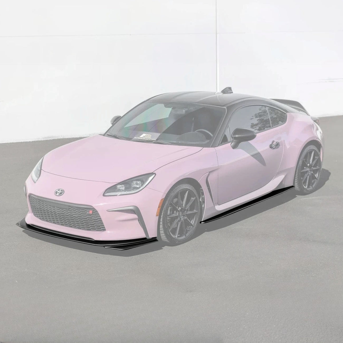 2022-Up Toyota GR86 AS Style ABS Plastic Matte Black Front Splitter Side Skirt image 2