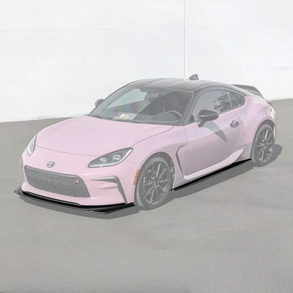 2022-Up Toyota GR86 AS Style ABS Plastic Matte Black Front Splitter Side Skirt image 2
