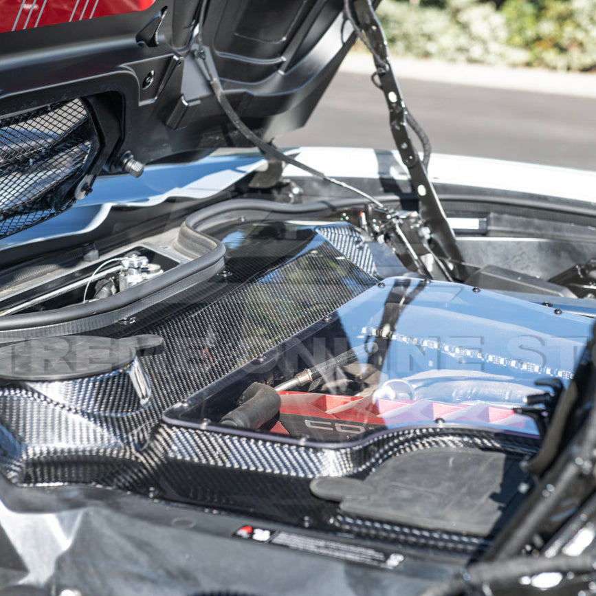 Corvette C8 HTC DRY Carbon Fiber Engine Bay Panel Cover image 30
