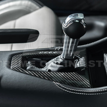 2024-Up Mustang DRY CARBON FIBER Gear Shift Panel Cover image 9