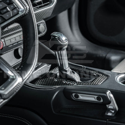2024-Up Mustang DRY CARBON FIBER Gear Shift Panel Cover image 10