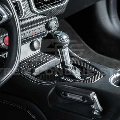 2024-Up Mustang DRY CARBON FIBER Gear Shift Panel Cover image 11