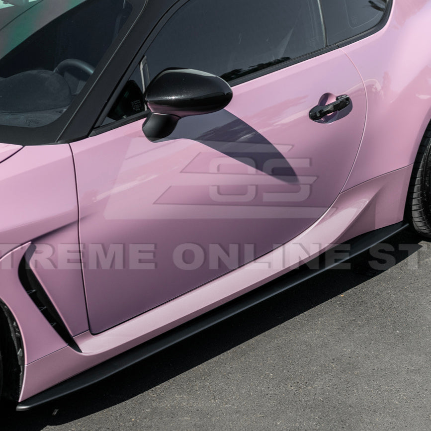 2022-Up Toyota GR86 AS Style ABS Plastic Matte Black Front Splitter Side Skirt image 8