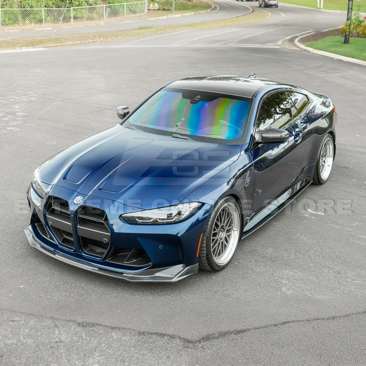 2021-Up BMW G82 G83 M4 VRS Carbon Fiber Front Splitter Lip Side Skirts image 3
