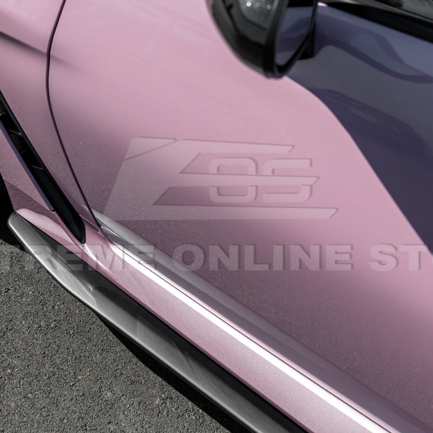 2022-Up Toyota GR86 AS Style ABS Plastic Matte Black Front Splitter Side Skirt image 9