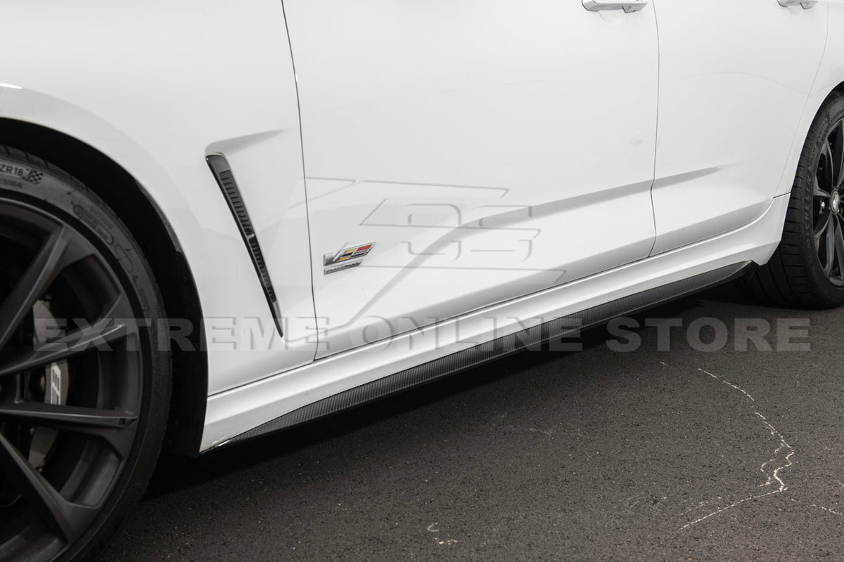 2020-Up Cadillac CT4-V Blackwing Front Lip Splitter Winglets Side Skirts image 16