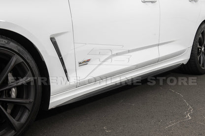 2020-Up Cadillac CT4-V Blackwing Front Lip Splitter Winglets Side Skirts image 8