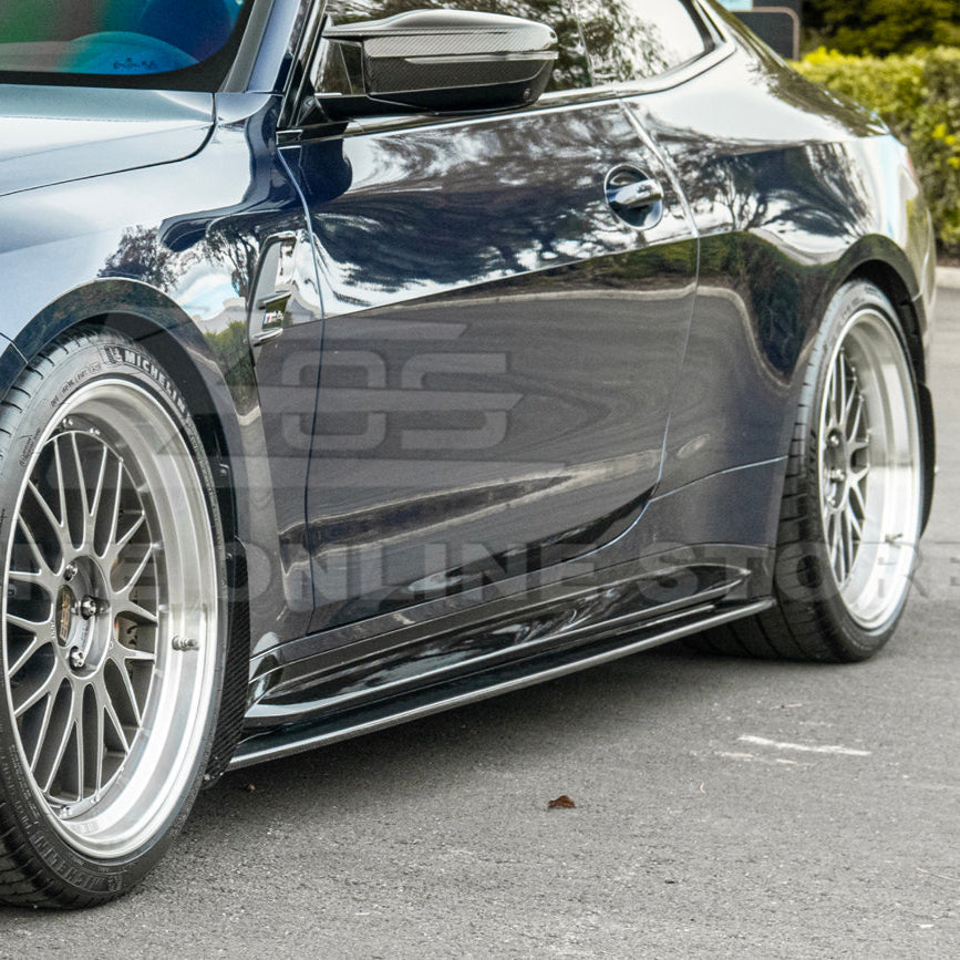 2021-Up BMW G82 G83 M4 VRS Carbon Fiber Front Splitter Lip Side Skirts image 5