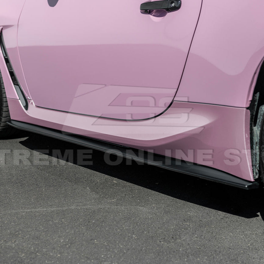 2022-Up Toyota GR86 AS Style ABS Plastic Matte Black Front Splitter Side Skirt image 11