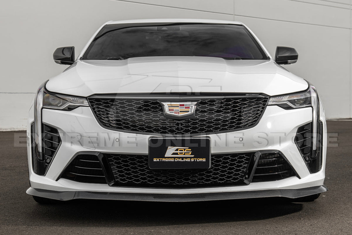 2020-Up Cadillac CT4-V Blackwing Front Lip Splitter Winglets Side Skirts image 17