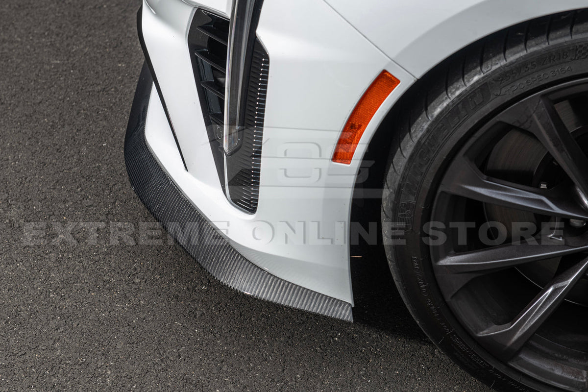 2020-Up Cadillac CT4-V Blackwing Front Lip Splitter Winglets Side Skirts image 18