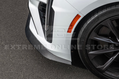2020-Up Cadillac CT4-V Blackwing Front Lip Splitter Winglets Side Skirts image 18