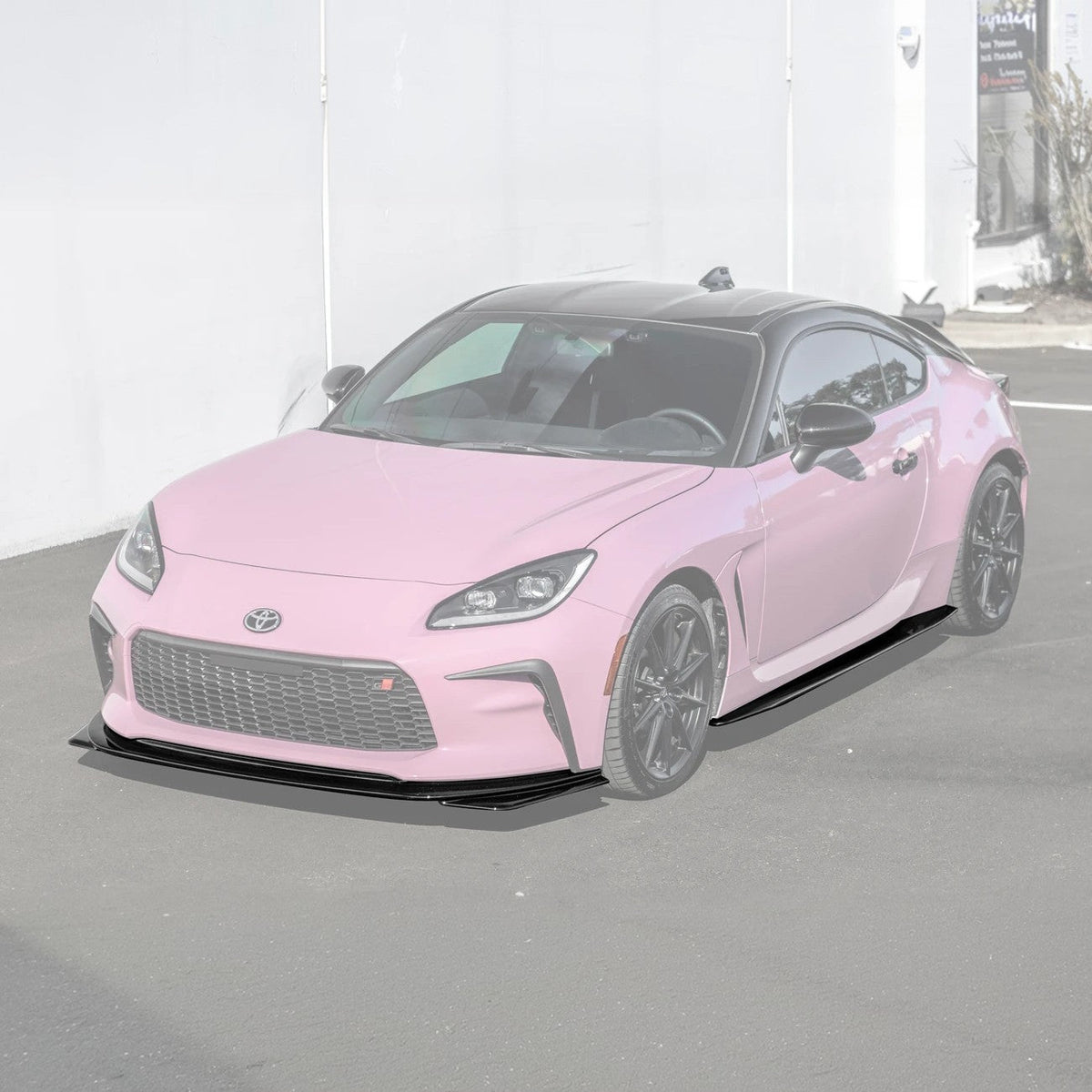 2022-Up Toyota GR86 AS Style ABS Plastic Matte Black Front Splitter Side Skirt image 20