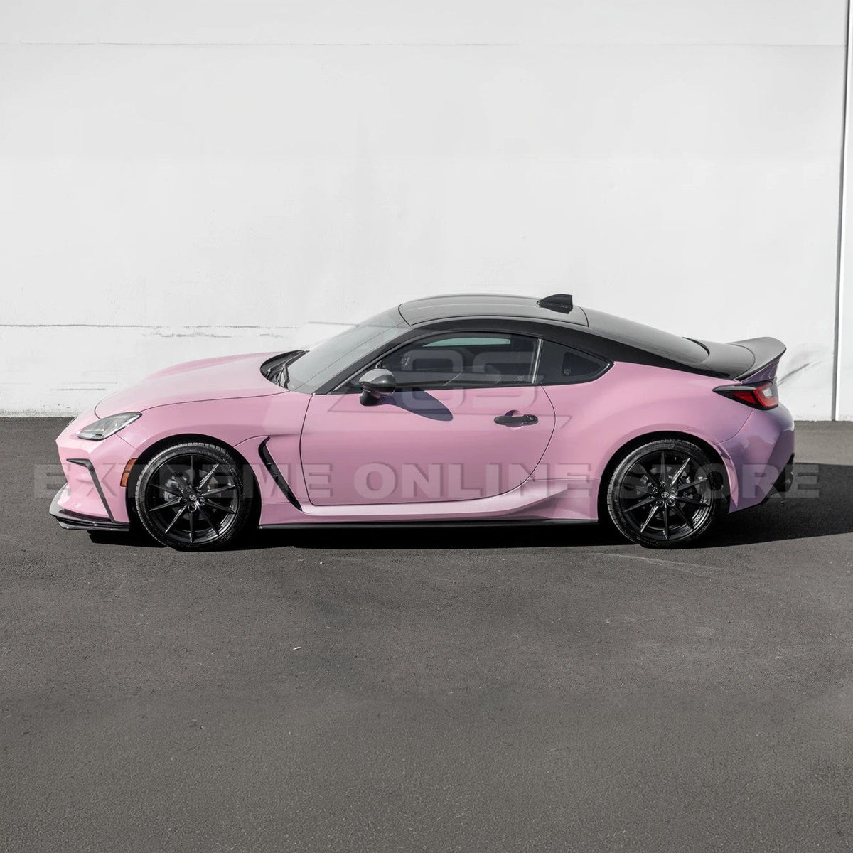 2022-Up Toyota GR86 AS Style ABS Plastic Matte Black Front Splitter Side Skirt image 24