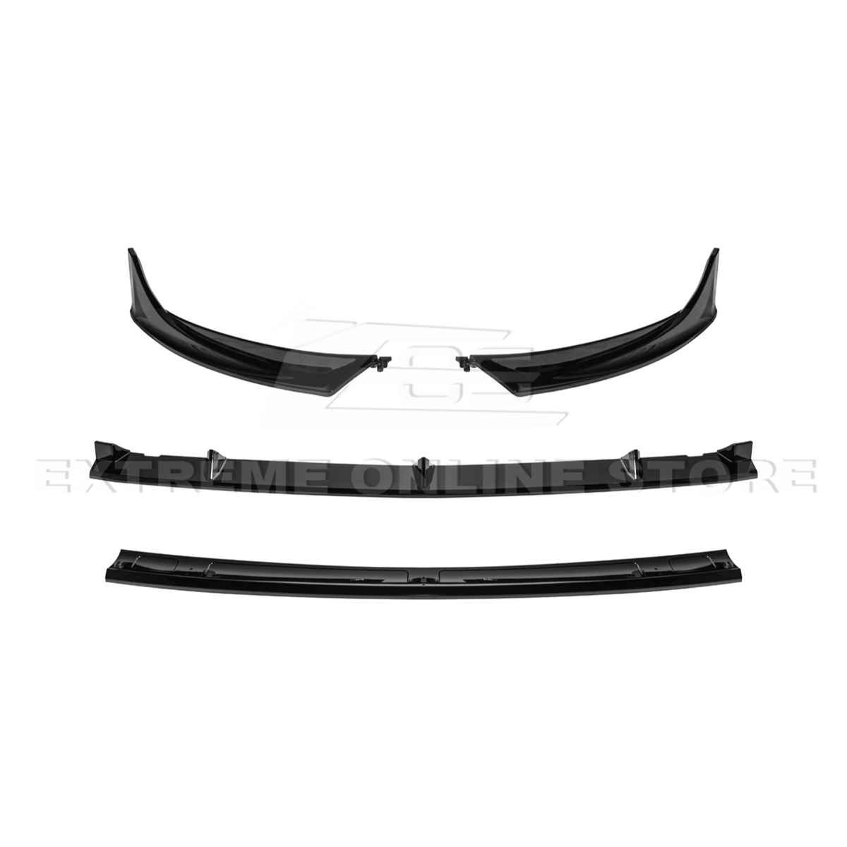 2025-Up Tesla Model Y Track Style 4 Pcs Front Bumper Lip Splitter image 16