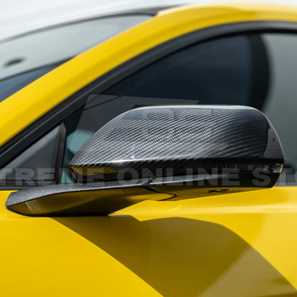 2015-Up Ford Mustang DRY Carbon Fiber Side Mirror Cap Cover Pair image 10