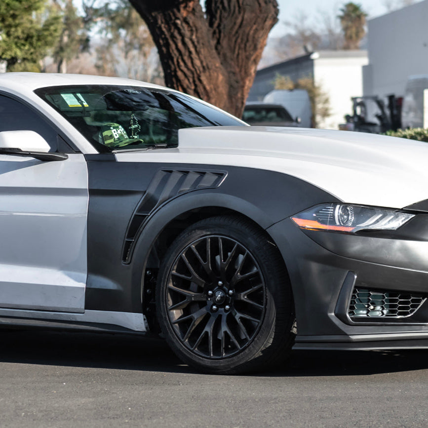 2018-23 Ford Mustang GT500 KR Style Front Side Vented Fenders image 2