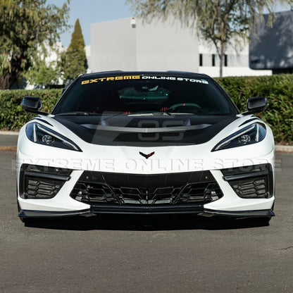 Corvette C8 ZR1 MATTE BLACK Front Bumper Vented Extractor Hood image 7