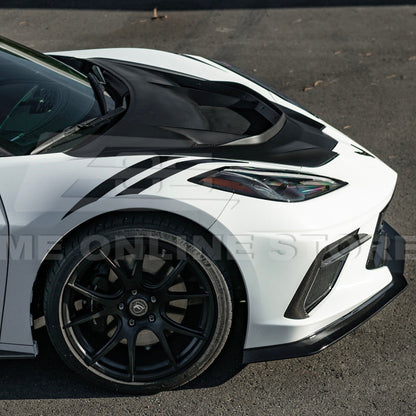 Corvette C8 ZR1 MATTE BLACK Front Bumper Vented Extractor Hood image 13