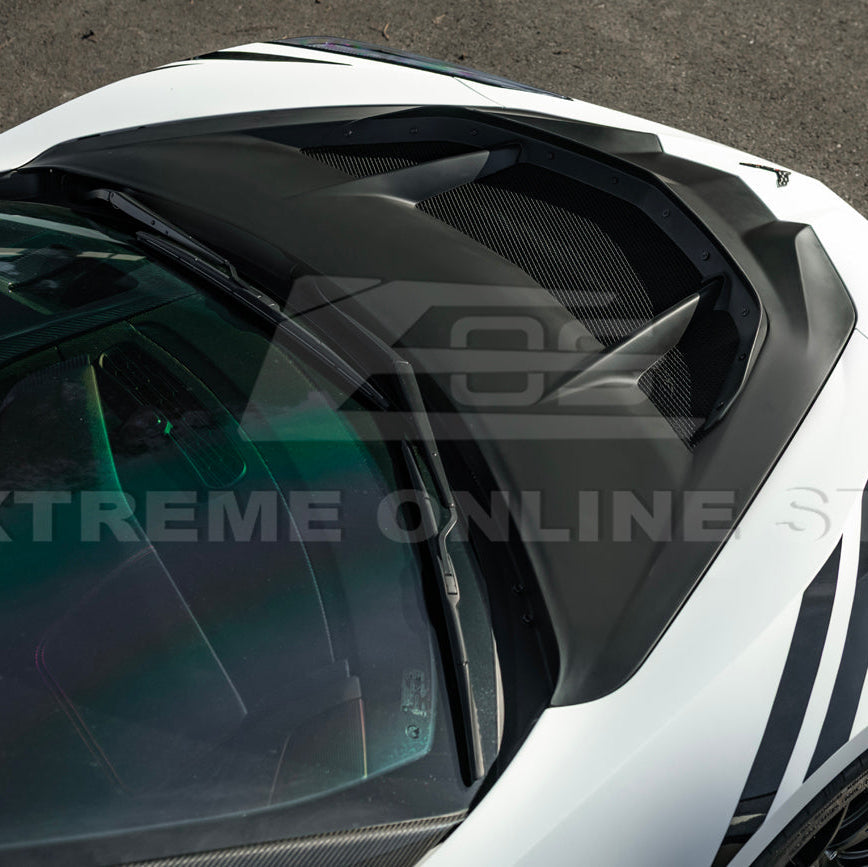 Corvette C8 ZR1 MATTE BLACK Front Bumper Vented Extractor Hood image 14
