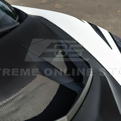 Corvette C8 ZR1 MATTE BLACK Front Bumper Vented Extractor Hood image 15