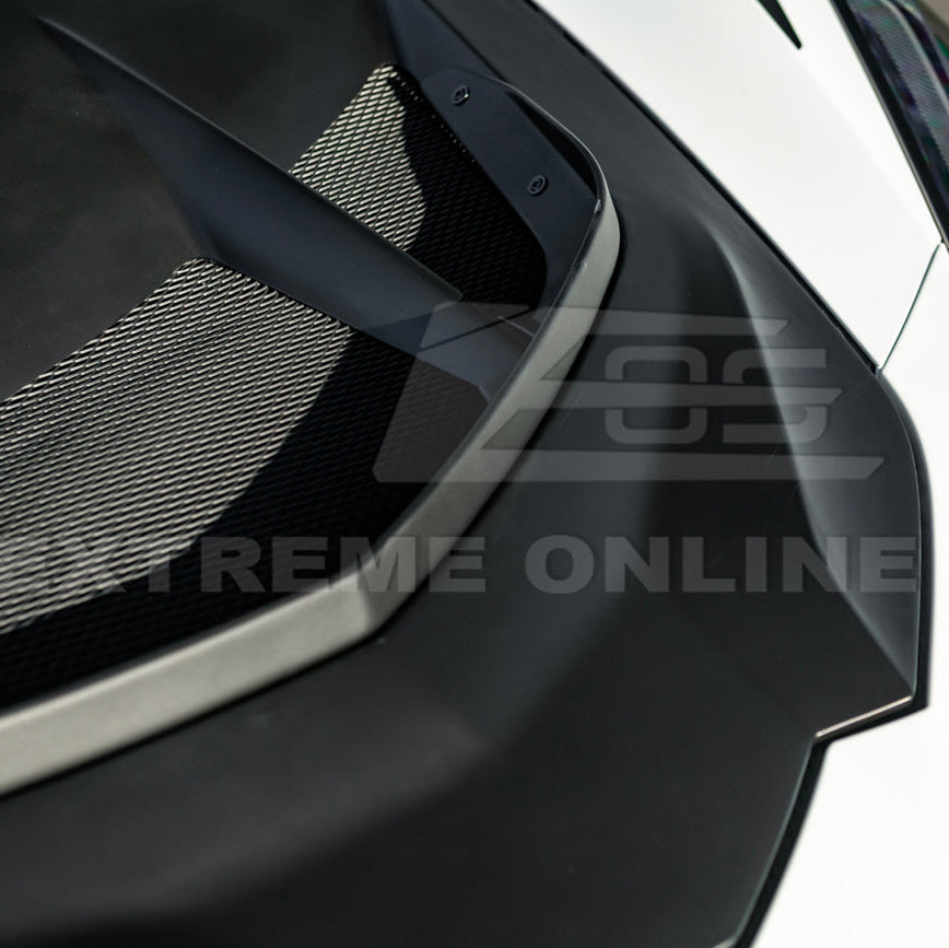 Corvette C8 ZR1 MATTE BLACK Front Bumper Vented Extractor Hood image 16